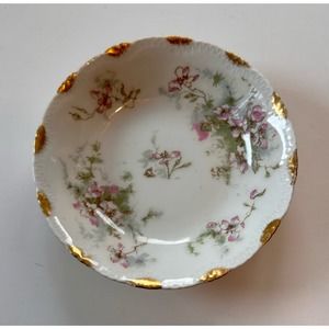 Vintage Theodore Haviland  Limoges France Collectible  Floral Trinket Dish
